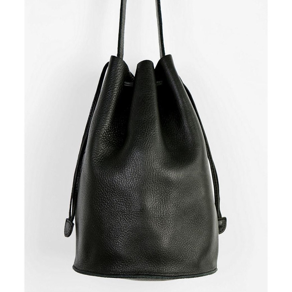 Baggu leather bucket (drawstring bag)